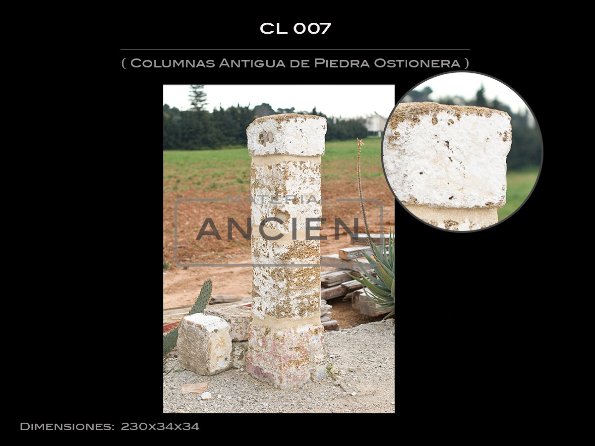 Columnas Antigua de Piedra Ostionera CL-007